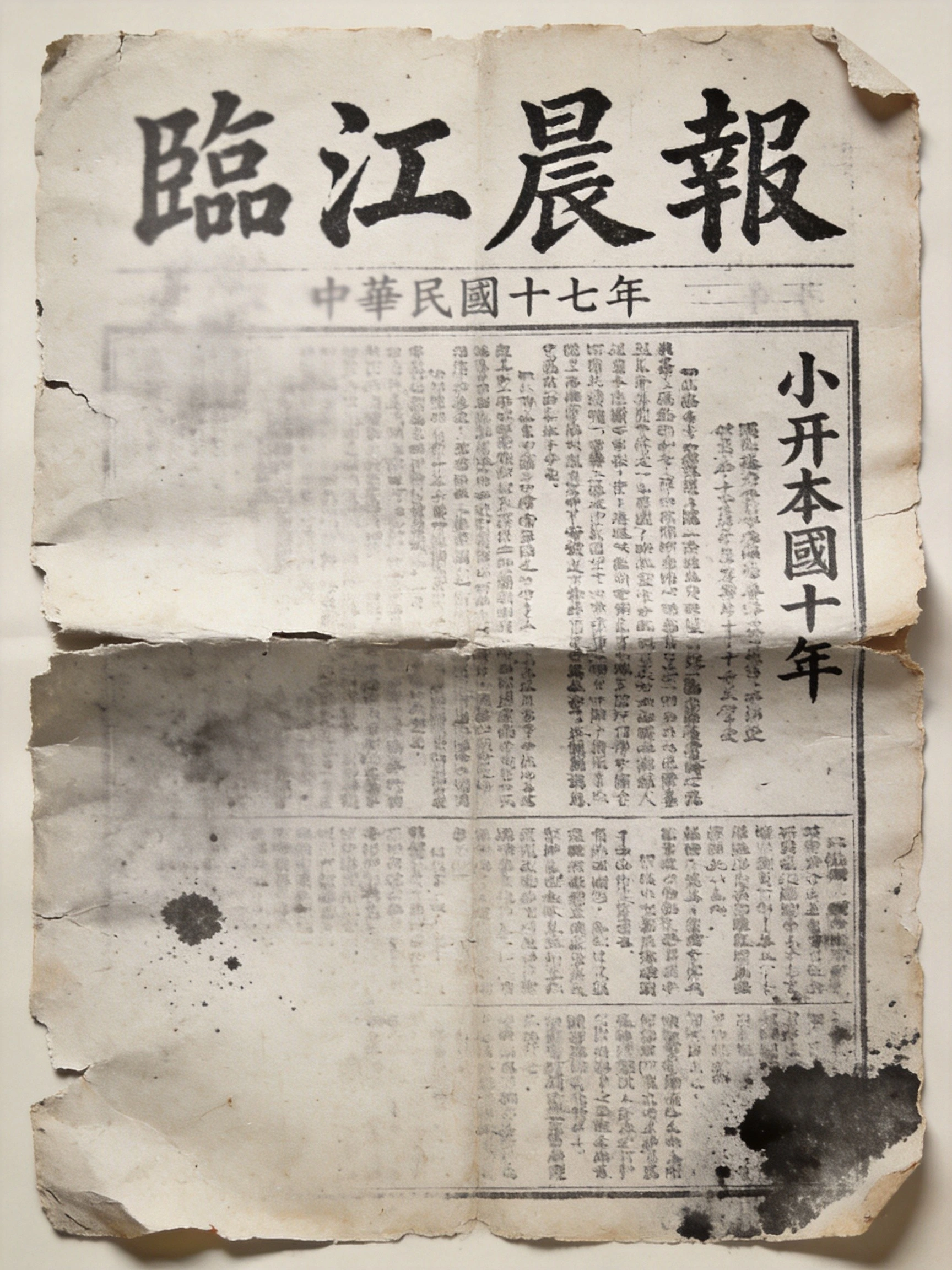 临江晨报影印件